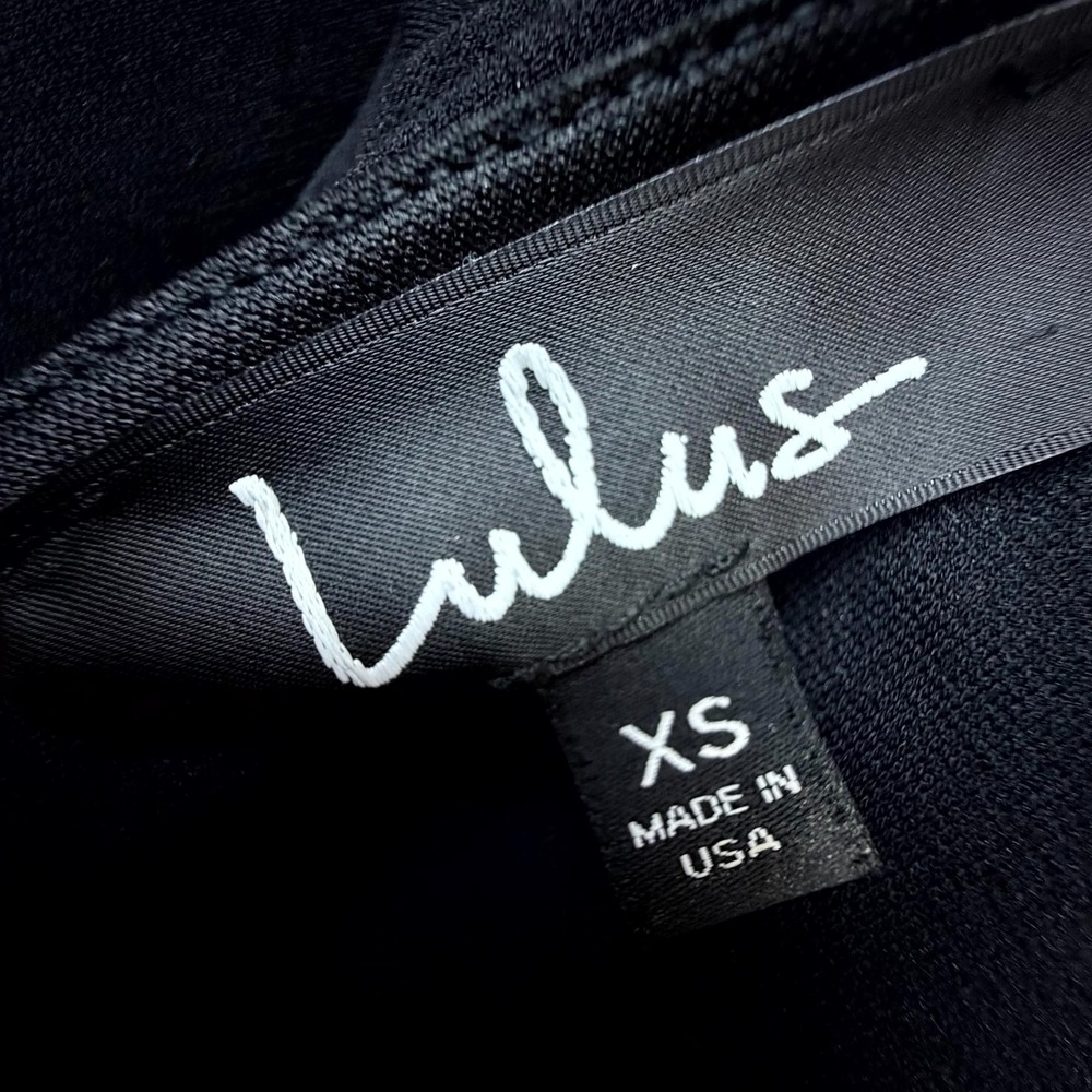 Lulus Va Va Voom Backless Bodycon Dress Womens XS Black LBD Deep V‎ Plunge Back - Picture 7 of 7